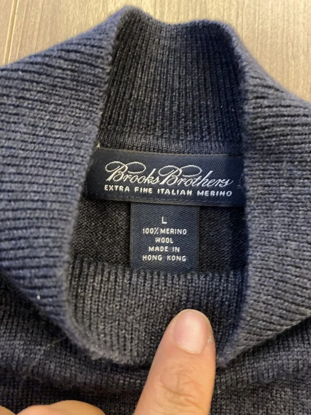 Brooks Brothers Lot Of 2 Large Mens Merino Wool Blend Pullover Sweaters - Picture 8 of 12